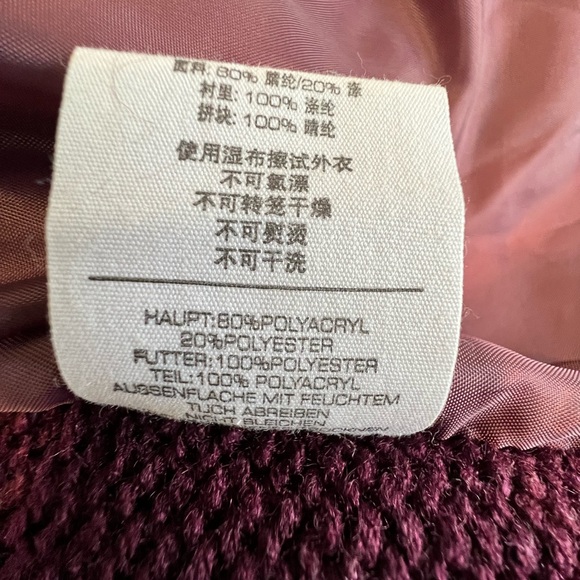 NWT Cotton On Women M/L Long Line Wine Color Sweater Vest Knit/Faux Fur Pockets - Picture 13 of 16